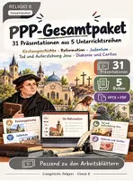 Vorschau - Stundenentwürfe - RELIGIO 8 – PPP-Gesamtpaket | 31 Präsentationen aus 5 Unterrichtsreihen | Religion Klasse 8 - Deckblatt