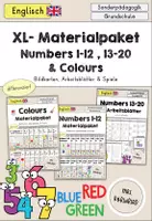 Vorschau - Arbeitsblätter - Colours & Numbers | Numbers 1–20 Englisch | XL Materialpaket - Deckblatt