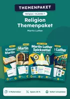 Vorschau - Arbeitsblätter - Martin Luther, Themenpaket Religion, Klasse 7 - Deckblatt