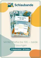 Vorschau - Unterrichtsreihen - Winter-Mathe bis 100 – Klasse 2 – Übungsheft – Sparpaket: beide Fassungen - Deckblatt