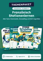 Vorschau - Arbeitsblätter - Aller faire, Stationenlernen-Set Französisch, Klasse 6-7 - Deckblatt