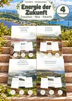 Vorschau - Unterrichtsreihen - Energie der Zukunft – 4 große Lernwerkstätten Geografie & Erdkunde | Erneuerbare Energien, Energiewende, Stromnetze, Energiespeicher, Geothermie, Lithium & seltene Erden | Arbeitsblätter mit Lösungen - Deckblatt
