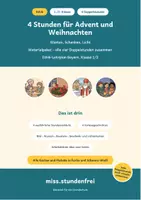 Vorschau - Stundenentwürfe - Ethik Klasse 1/2: 4 Stunden für Advent und Weihnachten · Warten, Schenken, Licht – Materialpaket mit 4 Doppelstunden - Deckblatt