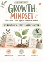 Vorschau - Arbeitsblätter - Growth Mindset MEGA-BUNDLE | 10 Materialien für Selbstvertrauen, Affirmationen & Fehlerkultur - Deckblatt
