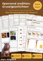 Vorschau - Stundenentwürfe - Spannend erzählen: Gruselgeschichten im Komplettpaket (Deutsch, Klasse 5) - Deckblatt