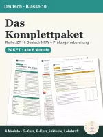 Vorschau - Unterrichtsreihen - ZP 10 Deutsch NRW: Prüfungsvorbereitung komplett (6 Module) - Deckblatt