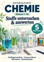Vorschau - Arbeitsblätter - Chemie Klasse 7–10 – Stoffe untersuchen und Ergebnisse auswerten – 5 Materialien - Deckblatt