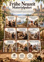 Vorschau - Unterrichtsreihen - Frühe Neuzeit Geschichte XXL Bundle – 9 komplette Unterrichtseinheiten mit Arbeitsblättern und Lösungen | Renaissance, Reformation, Hexenverfolgungen, Dreißigjähriger Krieg, Absolutismus & Aufklärung - Deckblatt