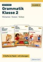 Vorschau - Arbeitsblätter - Grammatik Klasse 2 im Paket: Wortarten, Nomen und Verben (Wortspuren) - Deckblatt