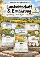 Vorschau - Unterrichtsreihen - Landwirtschaft & Ernährung – XXL-Biologie-Materialpaket | 3 komplette Unterrichtseinheiten & große Lernwerkstätten | Agrarökologie, nachhaltige Ernährung, Pestizide & Ökotoxikologie | Arbeitsblätter mit Lösungen - Deckblatt