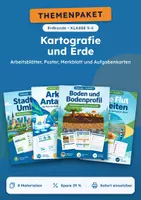 Vorschau - Arbeitsblätter - Kartografie und Erde, Paket mit 8 Materialien, Klasse 5-6 - Deckblatt