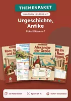 Vorschau - Unterrichtsreihen - Urgeschichte, Antike, Paket mit 12 Materialien, Klasse 6-7 - Deckblatt
