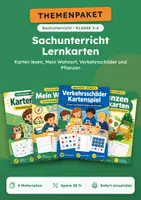 Vorschau - Arbeitsblätter - Karten lesen, Lernkarten-Set Sachunterricht, Klasse 3-4 - Deckblatt