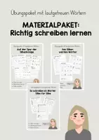 Vorschau - Arbeitsblätter - Materialpaket: Richtig schreiben lernen - Deckblatt
