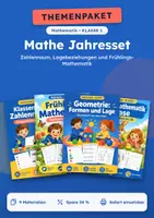 Vorschau - Arbeitsblätter - Zahlenraum und Lagebeziehungen, Jahresset Mathe, Klasse 1 - Deckblatt