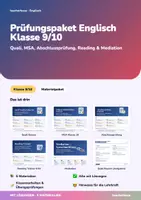 Vorschau - Unterrichtsreihen - Prüfungspaket Englisch Klasse 9/10 | Quali Bayern, Mittlerer Schulabschluss, Abschlussprüfung, Übungsprüfungen | Reading und Mediation | mit Lösungen - Deckblatt