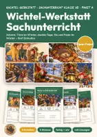 Vorschau - Arbeitsblätter - Advent und Winter Sachunterricht Klasse 1/2 Paket | 5 Einheiten, 65 Seiten mit Lösungen | Adventskranz, Tiere im Winter, Eis, Feste | Wichtel-Werkstatt A - Deckblatt