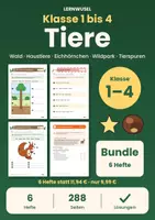 Vorschau - Arbeitsblätter - Sachunterricht Tiere Klasse 1 bis 4 Bundle | Wald, Haustiere, Eichhörnchen, Wildpark - Deckblatt