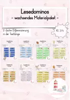 Vorschau - Spiele - Leseförderung Lesedominos wachsendes Materialpaket (Kl. 3/4) - Deckblatt