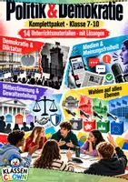 Vorschau - Stationenlernen - Demokratie & Wahlen Politik Klasse 7 8 9 10 - Deckblatt