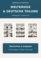 Vorschau - Arbeitsblätter - Weltkriege und deutsche Teilung – Arbeitsblätter Geschichte Klasse 9–10 - Deckblatt