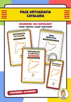 Vista previa - Unidades / Secuencias / Situaciones de Aprendizaje - Pack ortografia catalana per a ESO i batxillerat · teoria, exercicis, clauer i guia docent (63 normes) - Portada