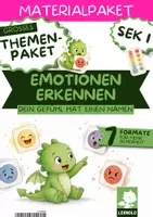 Vorschau - Stundenentwürfe - Gefühle & Emotionen Unterrichtsmaterial Klasse 5 6 7 8 9 10 | Arbeitsblätter, Stationenlernen, Workshop, Kartenset, Ritual, Kurzgeschichten & Vertretungsstunde | Themenpaket für die Klassenlehrerstunde - Deckblatt