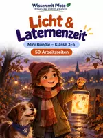 Vorschau - Arbeitsblätter - Materialpaket: Licht & Laternenzeit – Herbst wird Winter | Mini Bundle | Klasse 3–5 - Deckblatt