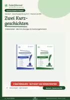 Vorschau - Arbeitsblätter - 2 Kurzgeschichten | Abschlussprüfung Deutsch 2027 RS BW | 1 Klassenarbeit + 1 Textanalyse | Federführend - Deckblatt
