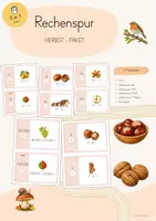 Vorschau - Arbeitsblätter - Materialpaket Rechenspur Herbst | differenziert | alle ZR - Deckblatt