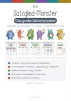 Vorschau - Stundenentwürfe - Materialpaket „Die Satzglied-Monster“ – Satzglieder entdecken, bestimmen, üben (Klasse 3/4) - Deckblatt