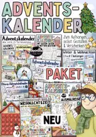 Vorschau - Arbeitsblätter - DIY Adventskalender Sammlung - wachsendes Materialpaket / Advent - Deckblatt