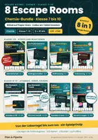 Vorschau - Arbeitsblätter - Escape Room Chemie Klasse 7–10 Bundle: Laborsicherheit, Stoffe, Stofftrennung, Verbrennung, Atombau, Ionen, Säuren | 8 Escape Rooms mit Rätselkarten + digitaler Code-Eingabe - Deckblatt