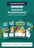 Vorschau - Arbeitsblätter - Aussprache und Betonung, Komplettpaket Spanisch, Klasse 6 - Deckblatt