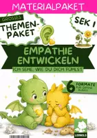 Vorschau - Stundenentwürfe - Empathie Unterrichtsmaterial Klasse 5 6 7 8 9 10 | Arbeitsblätter, Stationenlernen, Workshop, Kartenset, Kurzgeschichten & Vertretungsstunde | Themenpaket für Perspektivwechsel - Deckblatt