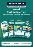 Vorschau - Arbeitsblätter - Elektrischer Strom, Stationenlernen-Set NaWi, Klasse 5-6 - Deckblatt