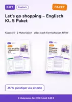 Vorschau - Arbeitsblätter - Let’s go shopping – Englisch Kl. 5 Paket - Deckblatt