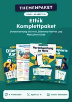 Vorschau - Arbeitsblätter - Verantwortung im Netz, Komplettpaket Ethik, Klasse 7-8 - Deckblatt