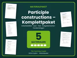 Vorschau - Arbeitsblätter - Participle constructions – Komplettpaket - Deckblatt
