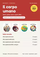 anteprima - Esercizi - Il corpo umano – Raccolta di 4 fascicoli: sensi, occhio, cuore e sport, DNA (1ª-2ª media) - Pagina di copertina