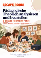 Vorschau - Stundenentwürfe - 6 Escape Rooms Pädagogik Oberstufe | Kohlberg, Erikson, Bourdieu & Erziehungsstile | Q1/Q2 - Deckblatt