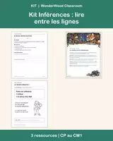 Aperçu - Jeux - Kit Inférences : lire entre les lignes – 3 ressources du CP au CM1 (cahiers, escape games, cartes) - Page de couverture