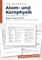 Vorschau - Stundenentwürfe - Atom- und Kernphysik Klasse 9/10 - Die komplette Reihe in 14 Stunden - Deckblatt