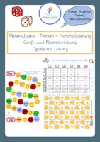 Vorschau - Spiele - Materialpaket - Groß- und Kleinschreibung - Nomen - Nominalisierung - Klasse 6-7 - Spiele - Deckblatt