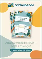 Vorschau - Unterrichtsreihen - Advents-Mathe bis 1000 – Klasse 3 – Übungsheft – Sparpaket: beide Fassungen - Deckblatt