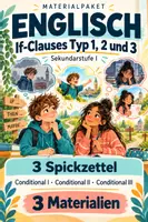 Vorschau - Poster - Englisch – If-Clauses Typ 1, 2 und 3 – 3 Materialien - Deckblatt