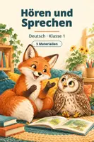 Vorschau - Arbeitsblätter - Hören und Sprechen | Deutsch Klasse 1 | 5 Materialien - Deckblatt