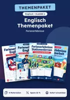 Vorschau - Arbeitsblätter - Ferienerlebnisse, Themenpaket Englisch, Klasse 6 - Deckblatt