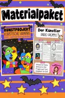 Vorschau - Arbeitsblätter - Materialpaket: Kubistische Vampire + Infotext Picasso - Deckblatt
