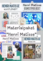 Vorschau - Arbeitsblätter - Henri Matisse Materialprojekt - Kunstprojekt, Lesespaziergang, Matisse-Buch & Interactive - Deckblatt
